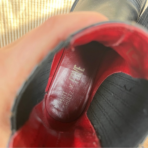 Frye x Matt Schultz Western Chelsea Split Leather Black Ankle Boot - Picture 6 of 11